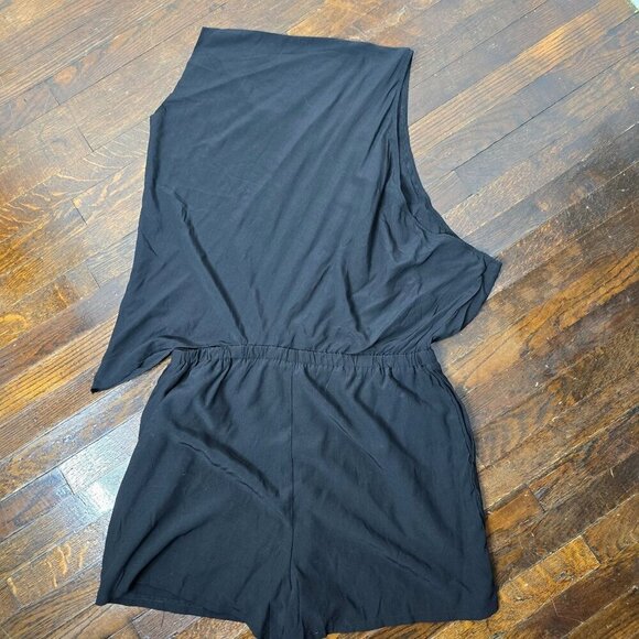 Batwing Sleeve One Shoulder Romper Glam Night Out XL - Picture 3 of 8